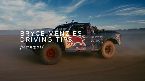 Bryce Menzies Driving Tips